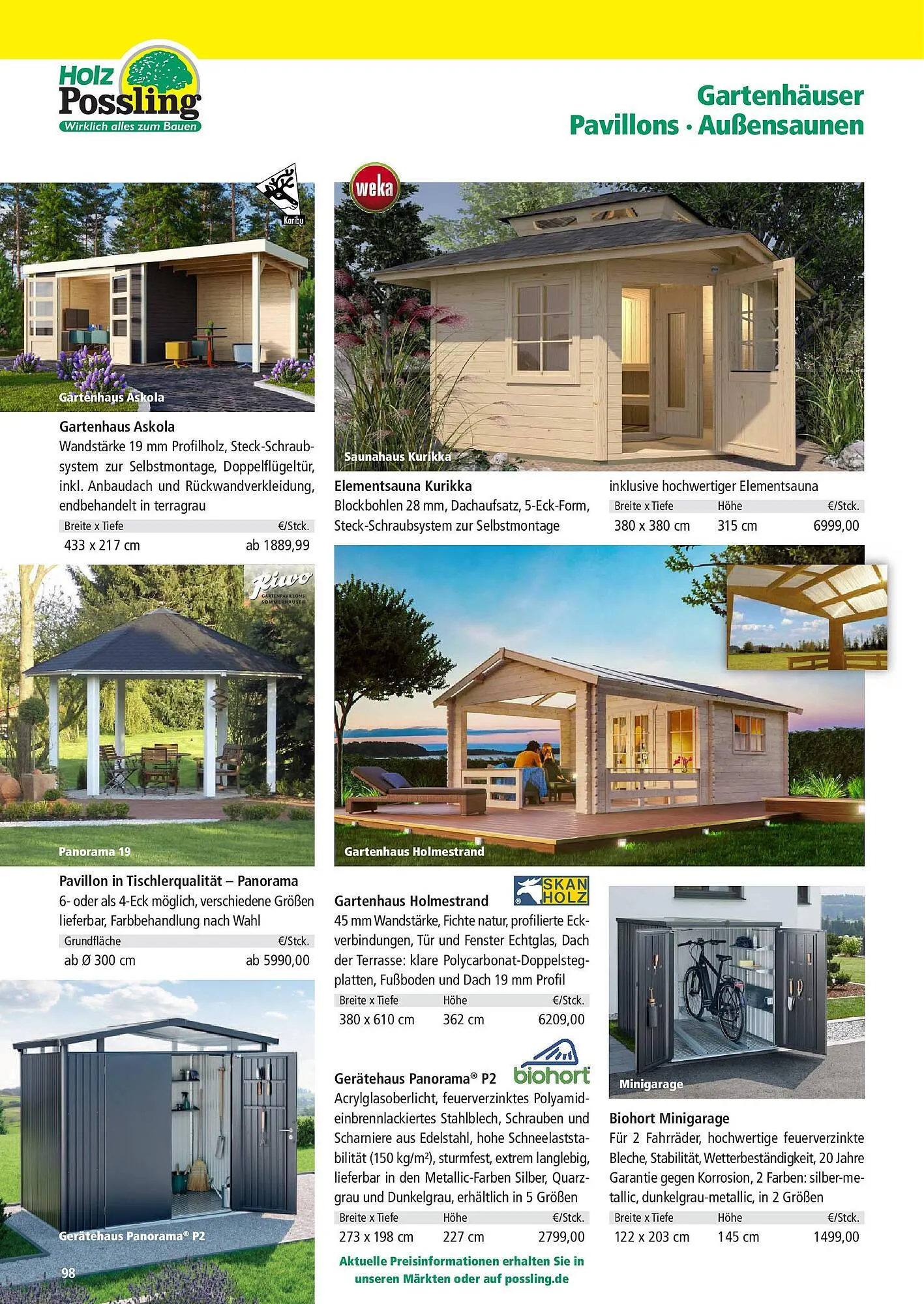 Holz Possling Prospekt von 31. März bis 30. Juni 2025 - Prospekt seite 98