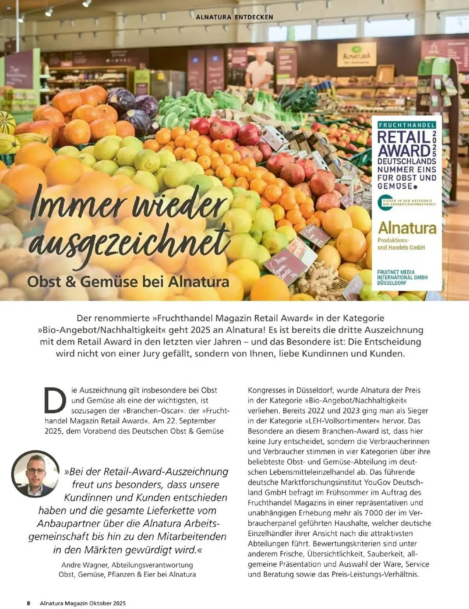 Alnatura Prospekt von 1. Oktober bis 31. Oktober 2025 - Prospekt seite 8