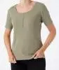 T-Shirt mit Rundhalsausschnitt Janina, Zierknopfleiste