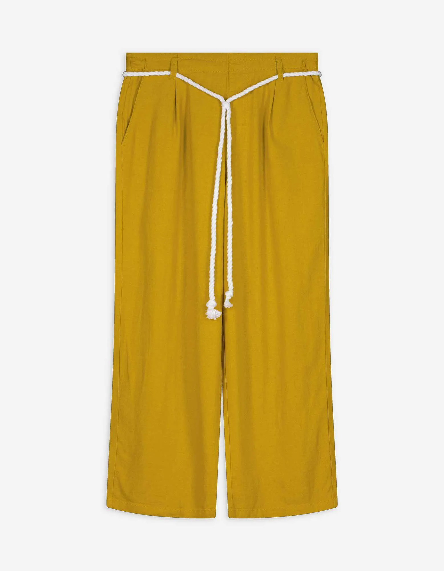 Culotte - Leinen-Mix - dunkelgrün