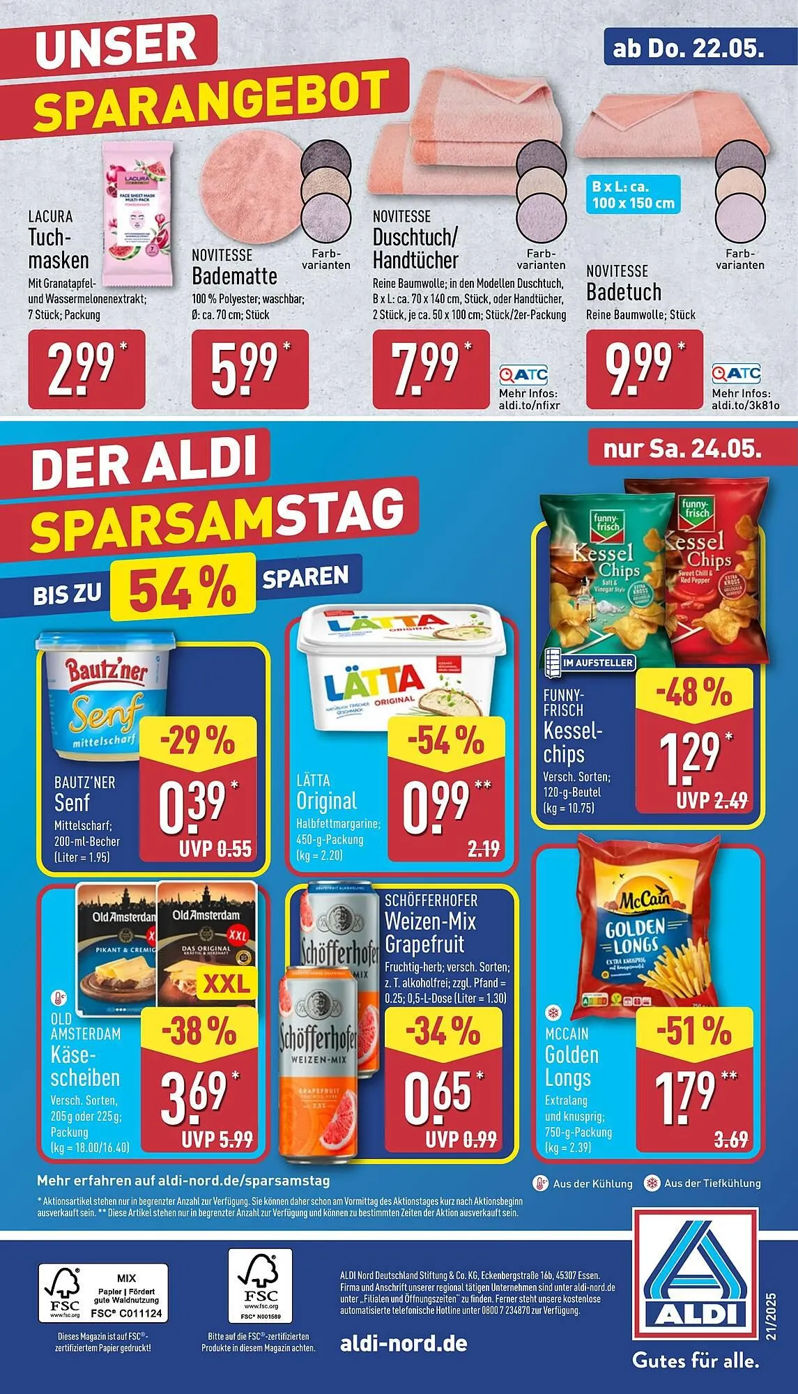 Aldi Nord Prospekt von 19. Mai bis 25. Mai 2025 - Prospekt seite 36
