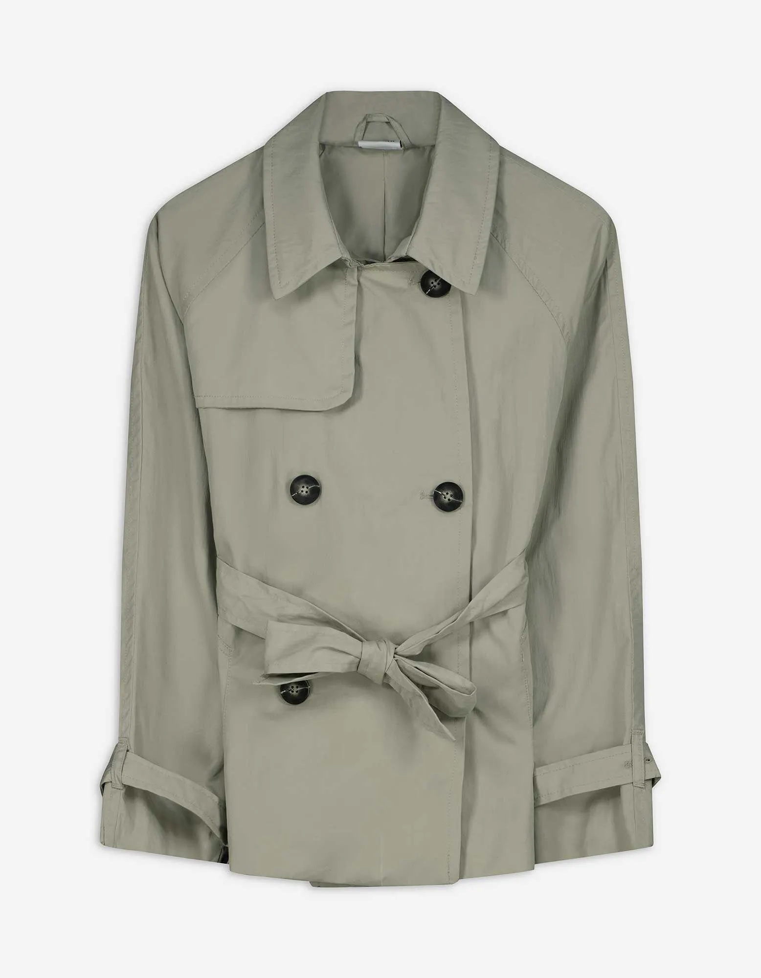 Trenchcoat - Baumwoll-Mix - dunkelgrün