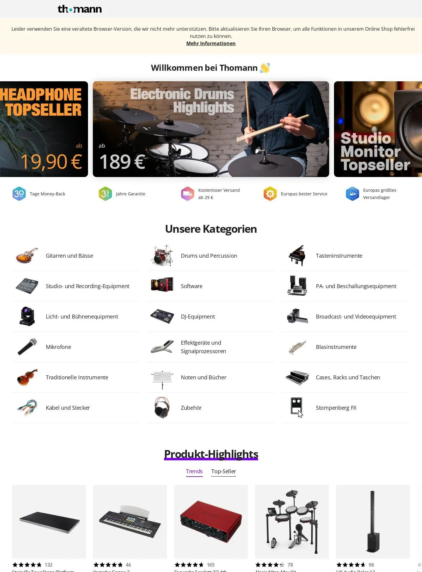 Thomann Aktueller Prospekt - 1