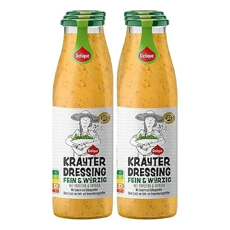 Delique Kräuter Paprika Salatdressing 500 ml, 6er Pack