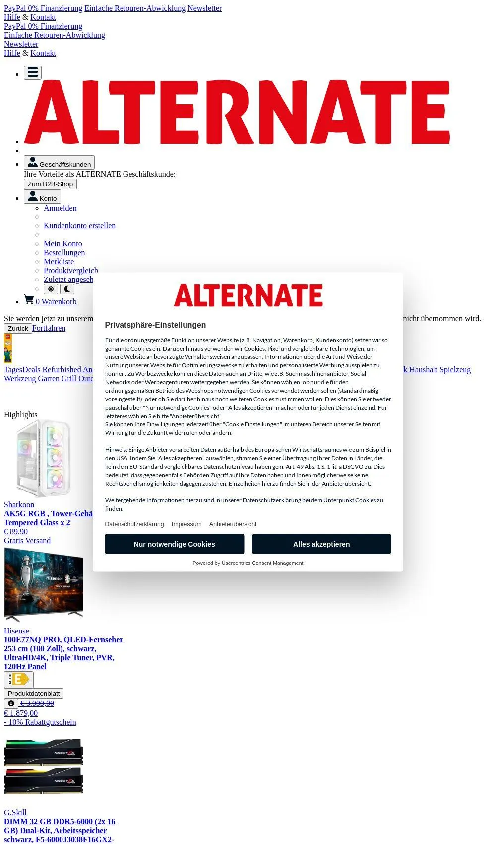 Alternate Aktueller Prospekt - 1