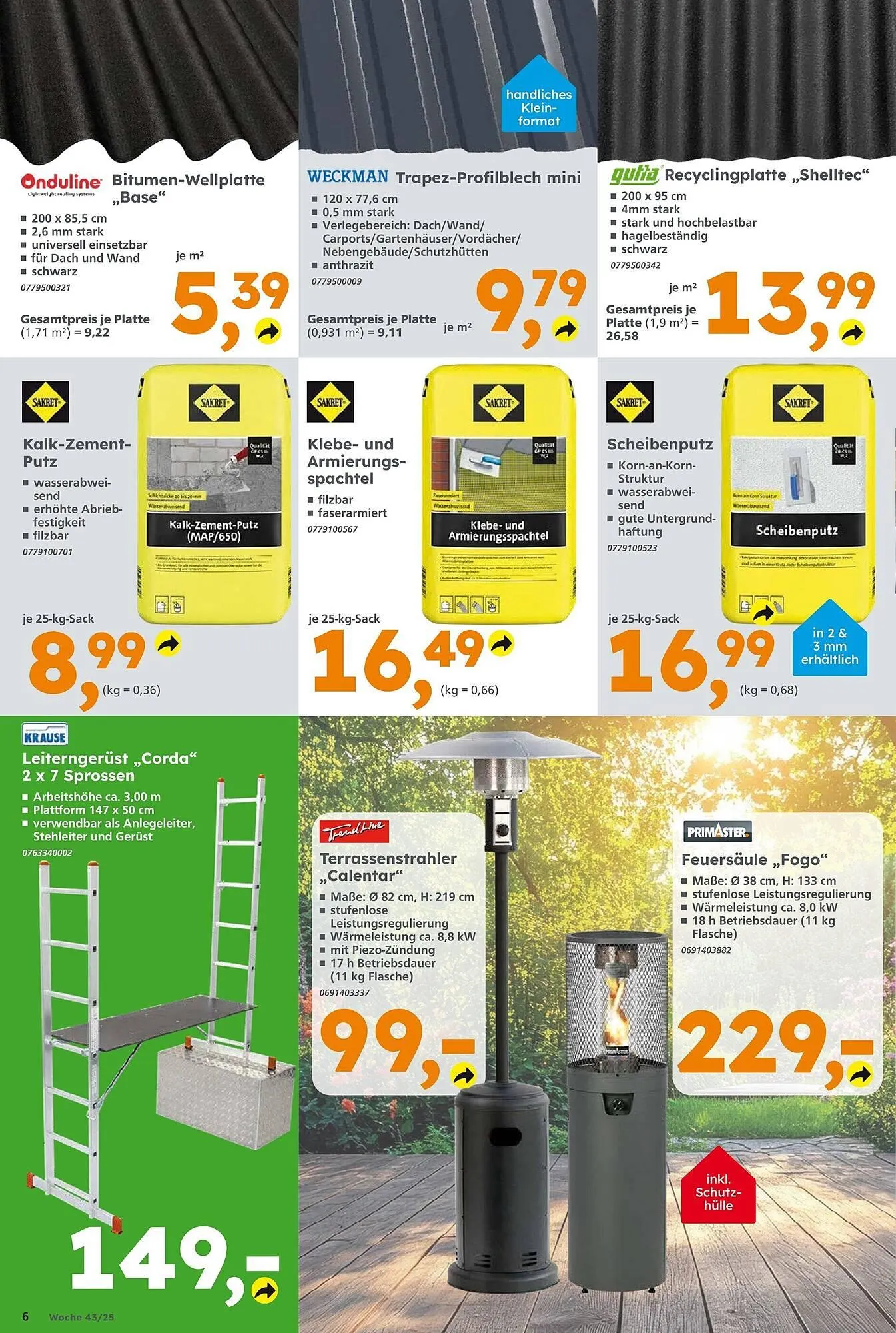 Globus Baumarkt Prospekt von 19. Oktober bis 25. Oktober 2025 - Prospekt seite 6