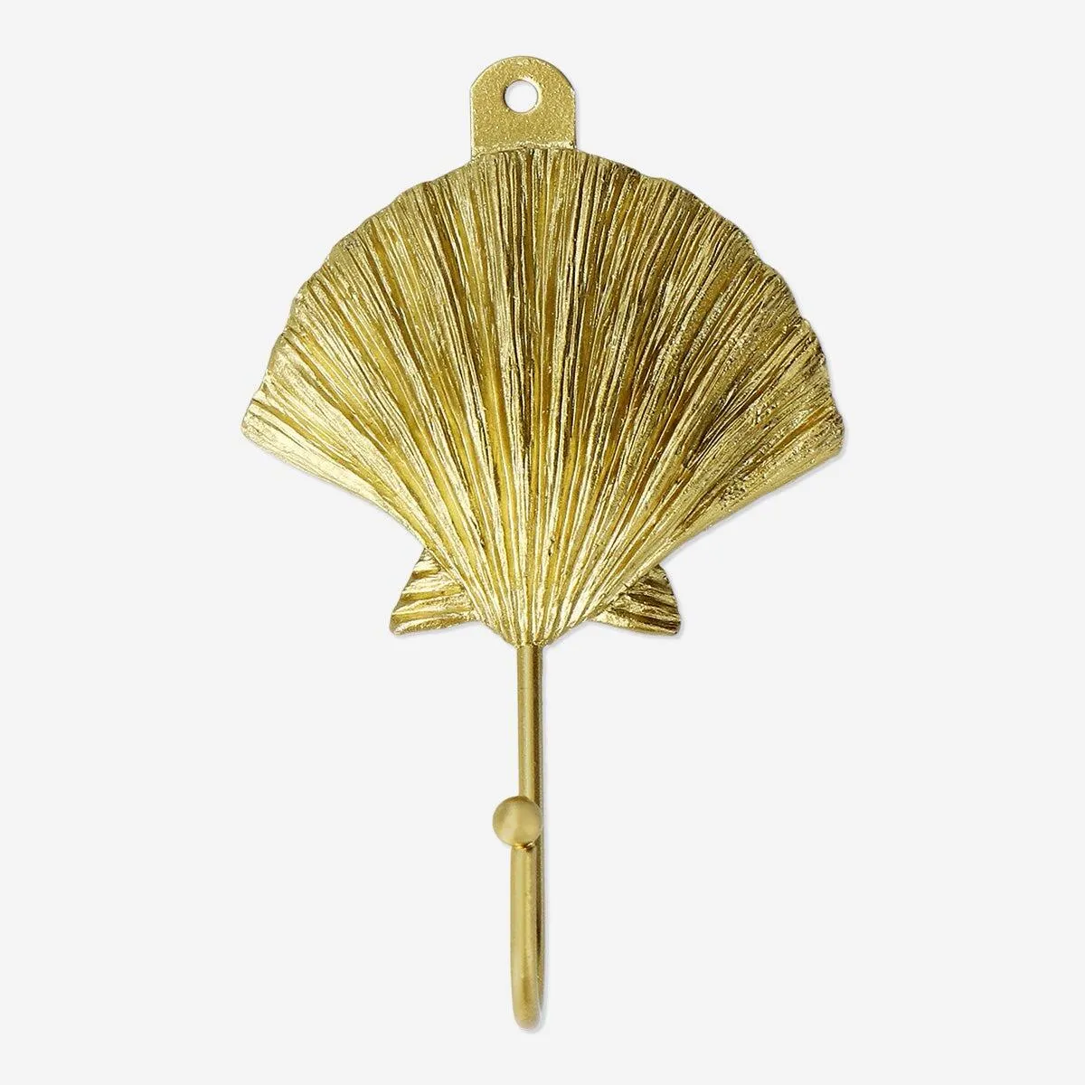 Brass seashell hook for wall