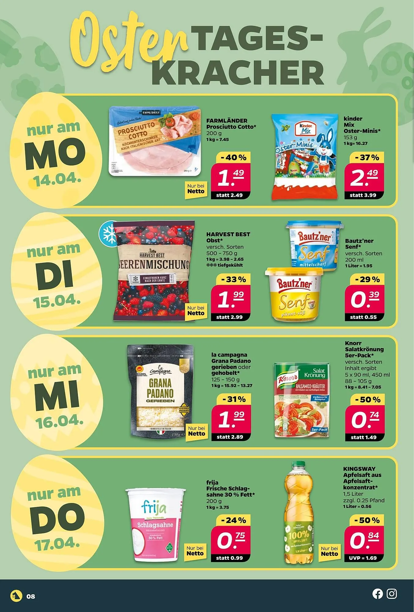 NETTO Prospekt von 14. April bis 19. April 2025 - Prospekt seite 8