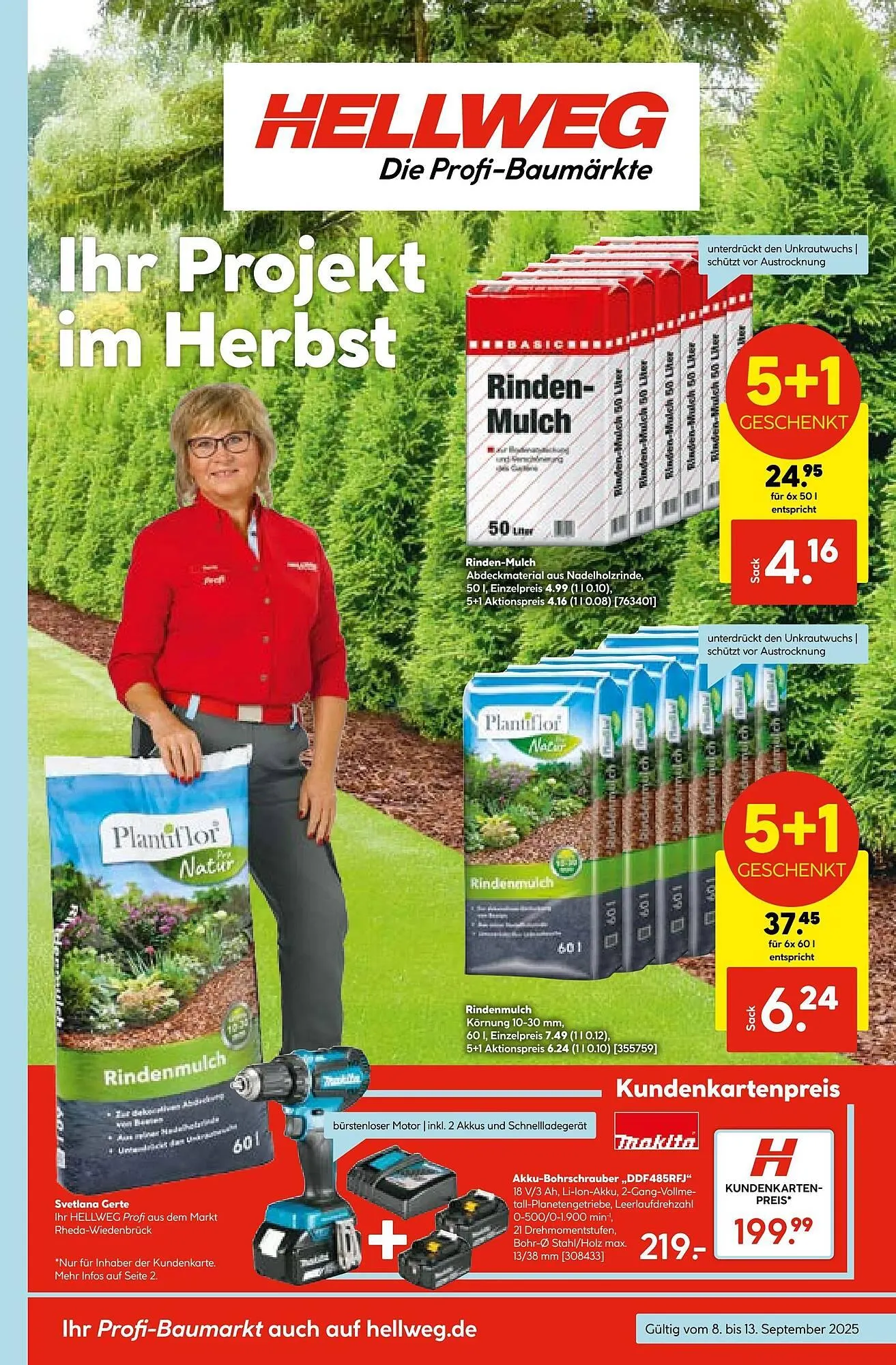 Hellweg Prospekt von 8. September bis 14. September 2025 - Prospekt seite 1