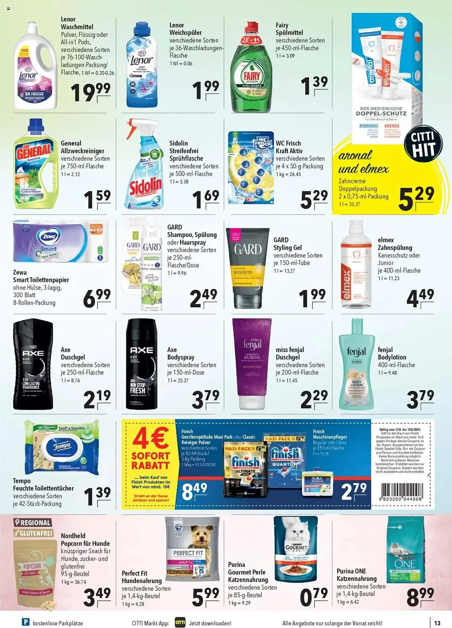CITTI Markt Prospekt von 13. August bis 19. August 2025 - Prospekt seite 15