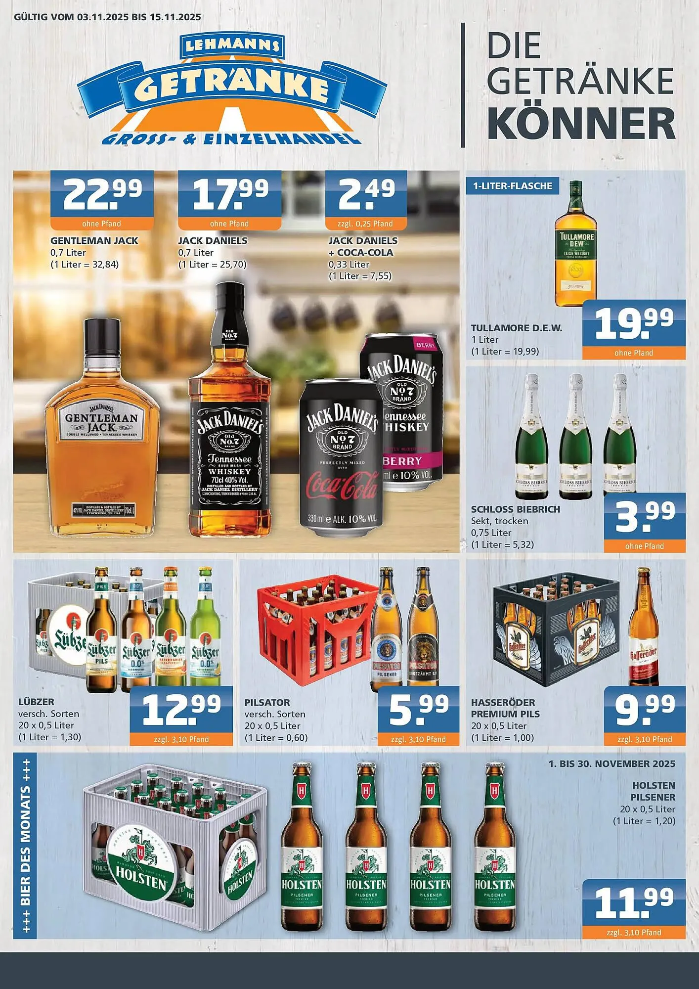 Getränke Lehmann Prospekt von 2. November bis 15. November 2025 - Prospekt seite 1