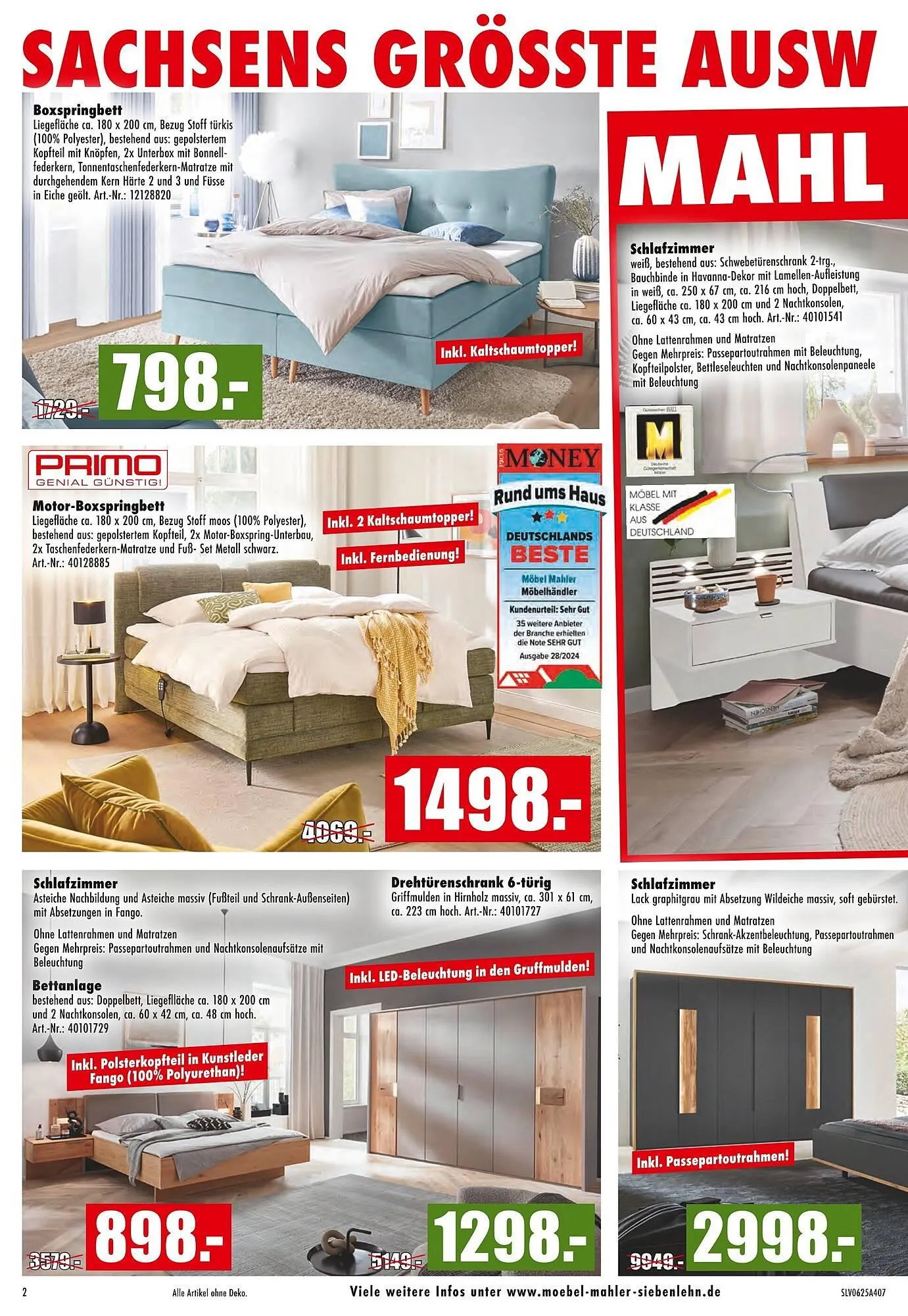 Möbel Mahler Prospekt von 16. Juli bis 29. Juli 2025 - Prospekt seite 2