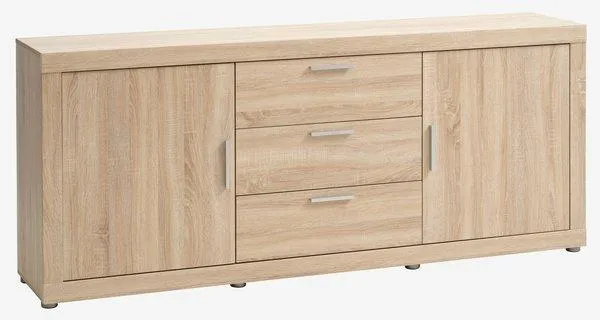 Credenza RINDSHOLM 2 ante 3 cassetti color rovere