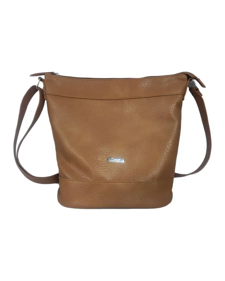 Braune Umhängetasche Janina, ca. 35 x 31 cm