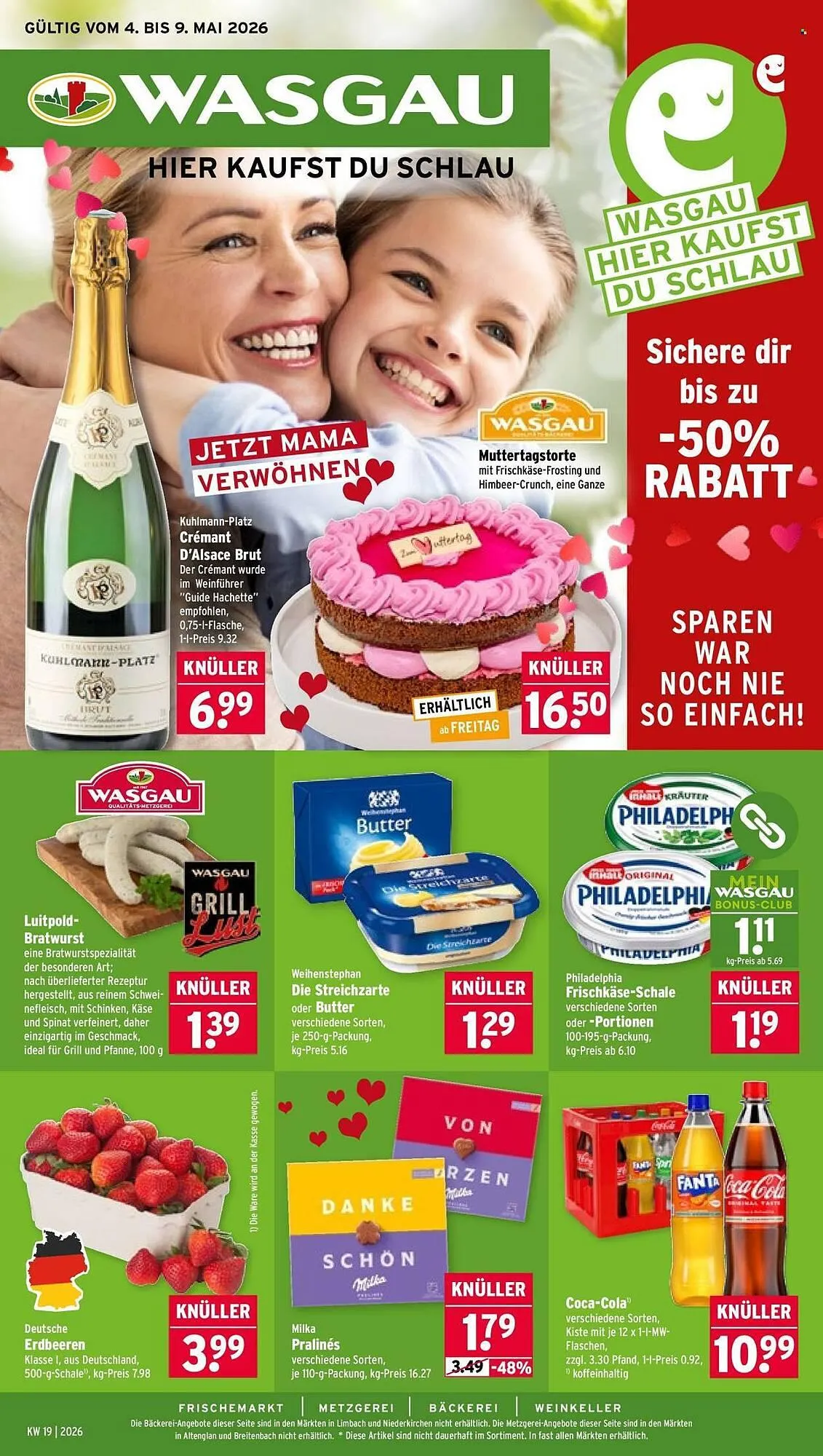 Wasgau Prospekt von 4. Mai bis 9. Mai 2026 - Prospekt seite 1