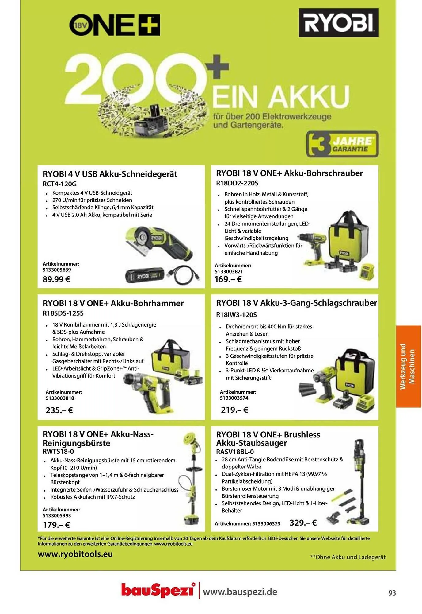 BauSpezi Prospekt von 15. April bis 31. Dezember 2026 - Prospekt seite 95