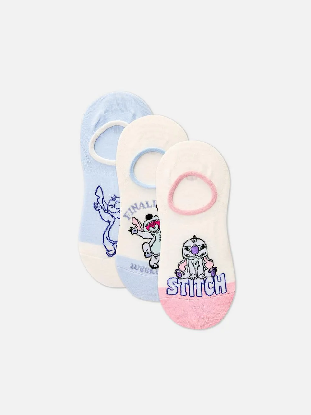 „Disney Stitch“ Sneakersocken, 3er-Pack