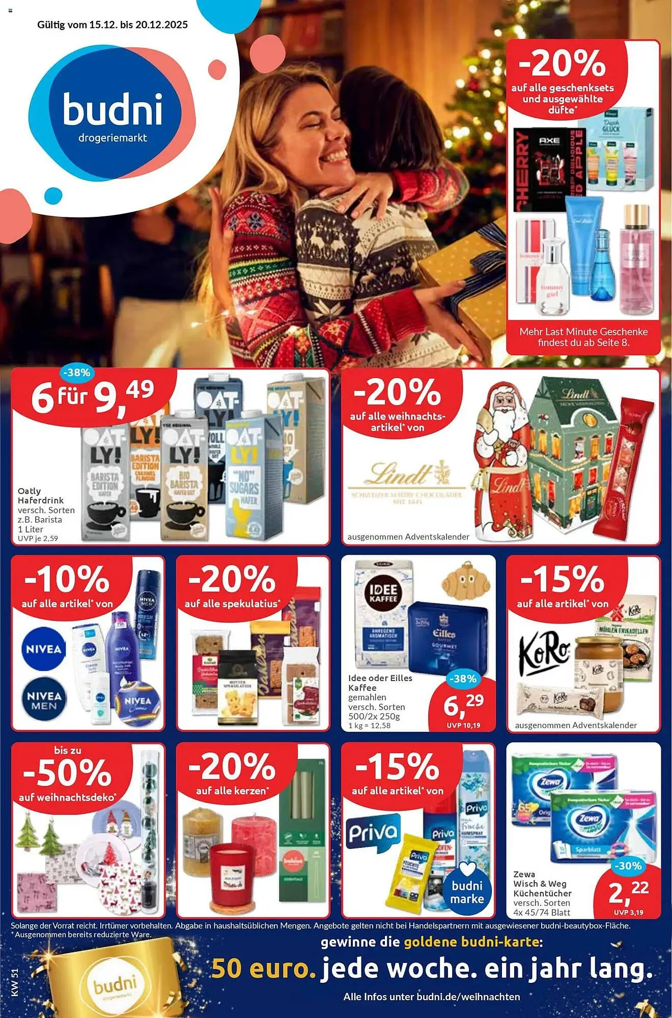 Budni Prospekt von 15. Dezember bis 20. Dezember 2025 - Prospekt seite 1