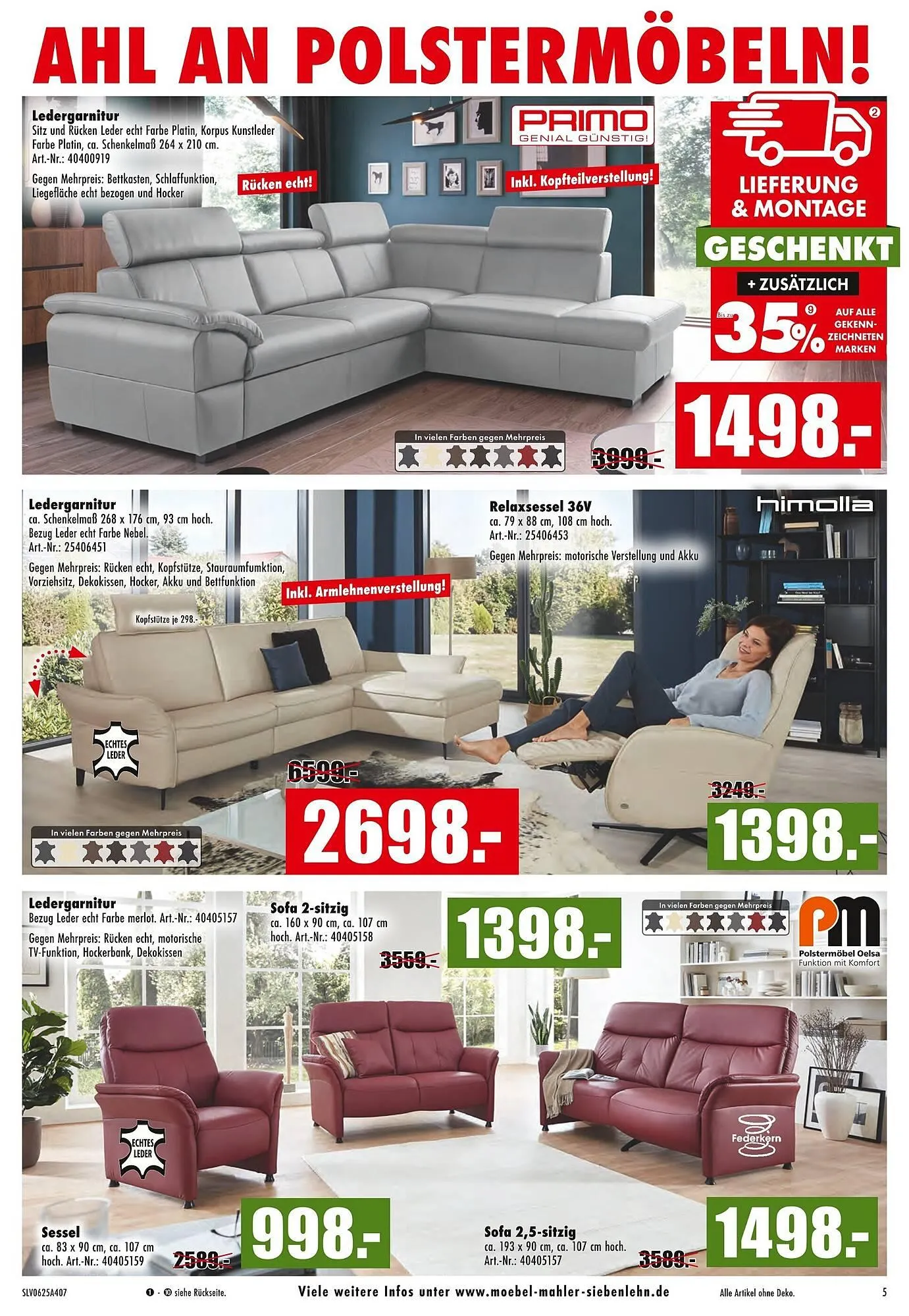 Möbel Mahler Prospekt von 16. Juli bis 29. Juli 2025 - Prospekt seite 5