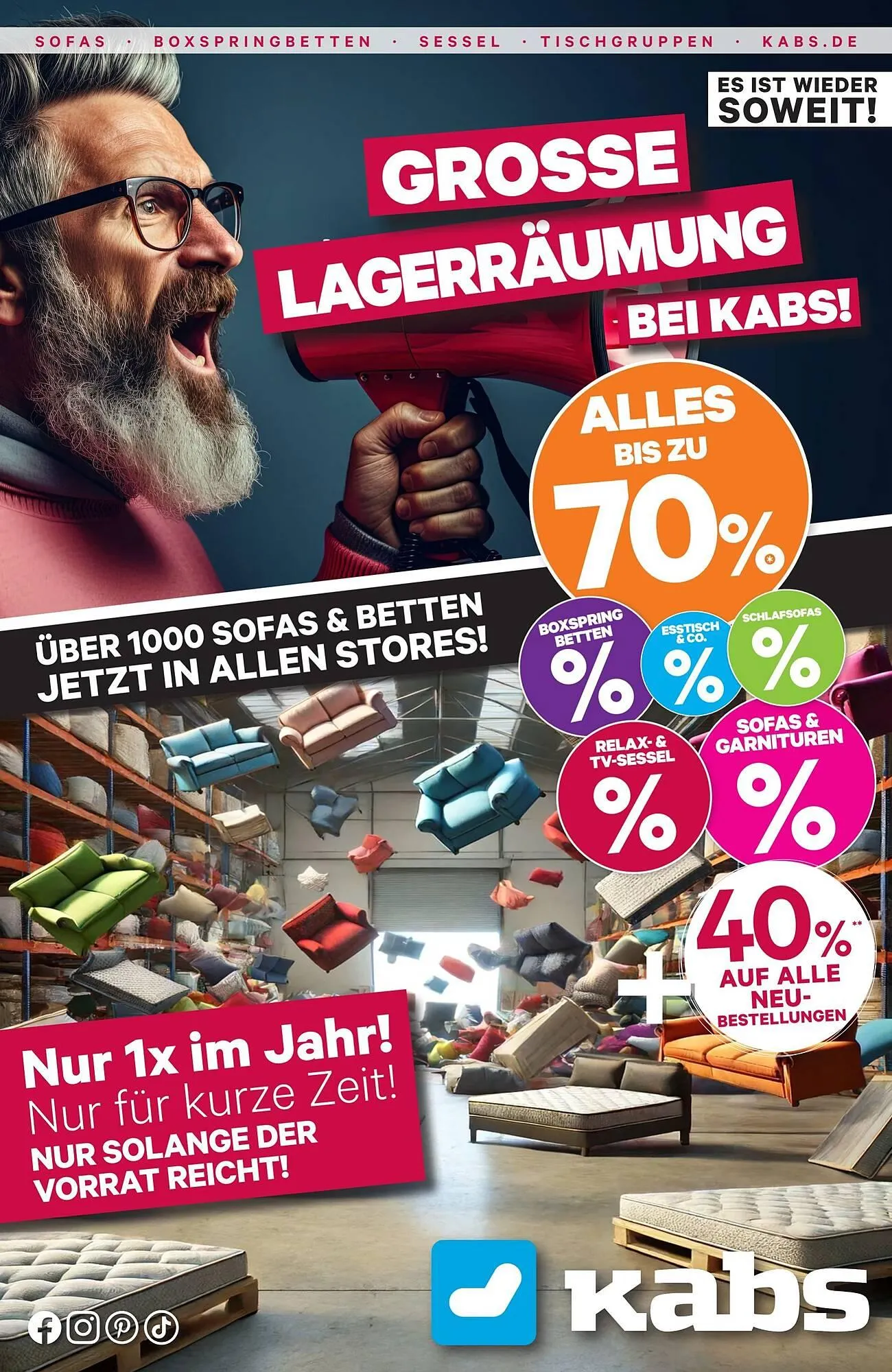 Kabs Polsterwelt Prospekt von 7. März bis 21. März 2025 - Prospekt seite 1