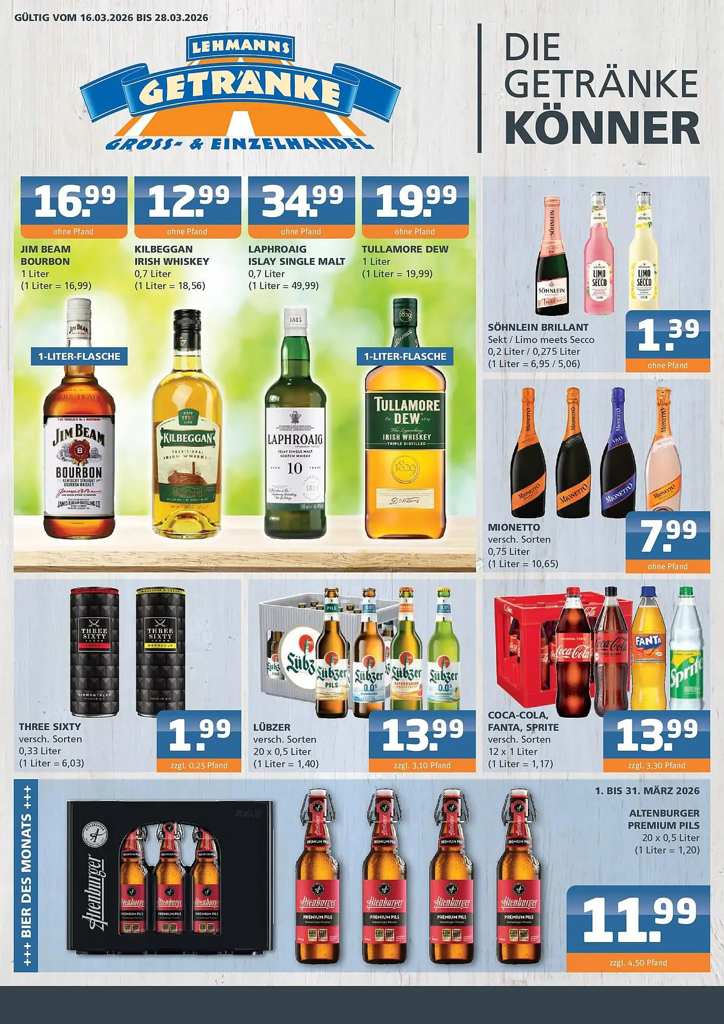 Getränke Lehmann Prospekt von 15. März bis 28. März 2026 - Prospekt seite 1