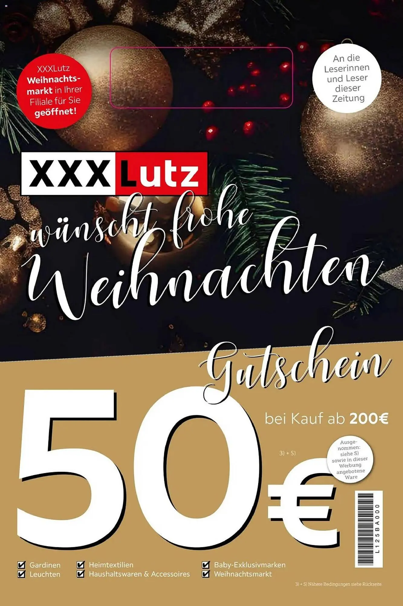 XXXLutz Prospekt von 30. November bis 21. Dezember 2025 - Prospekt seite 1