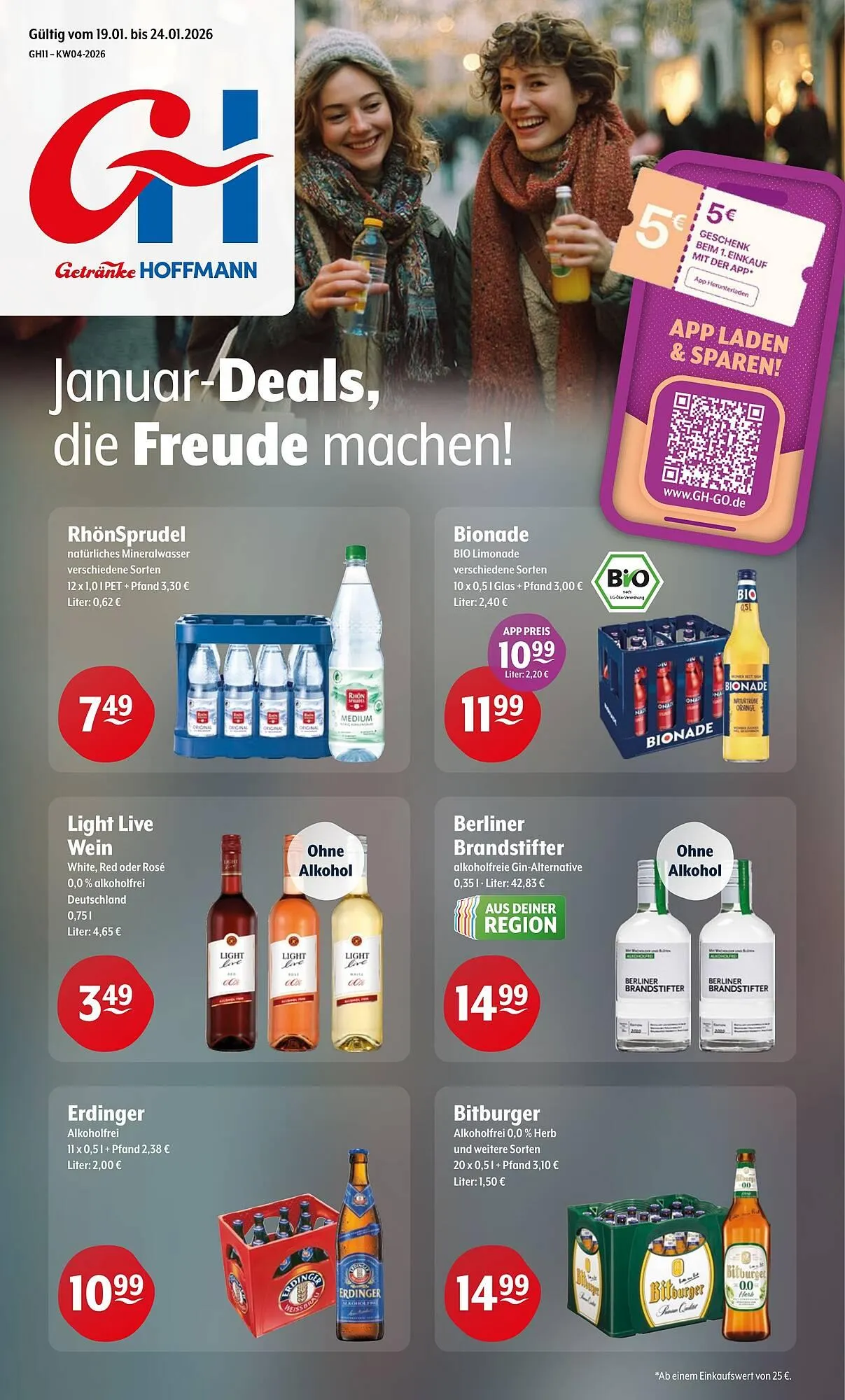 Trink und Spare Prospekt von 19. Januar bis 24. Januar 2026 - Prospekt seite 1