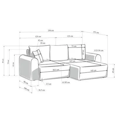 Ecksofa Runer mit Schlaffunktion