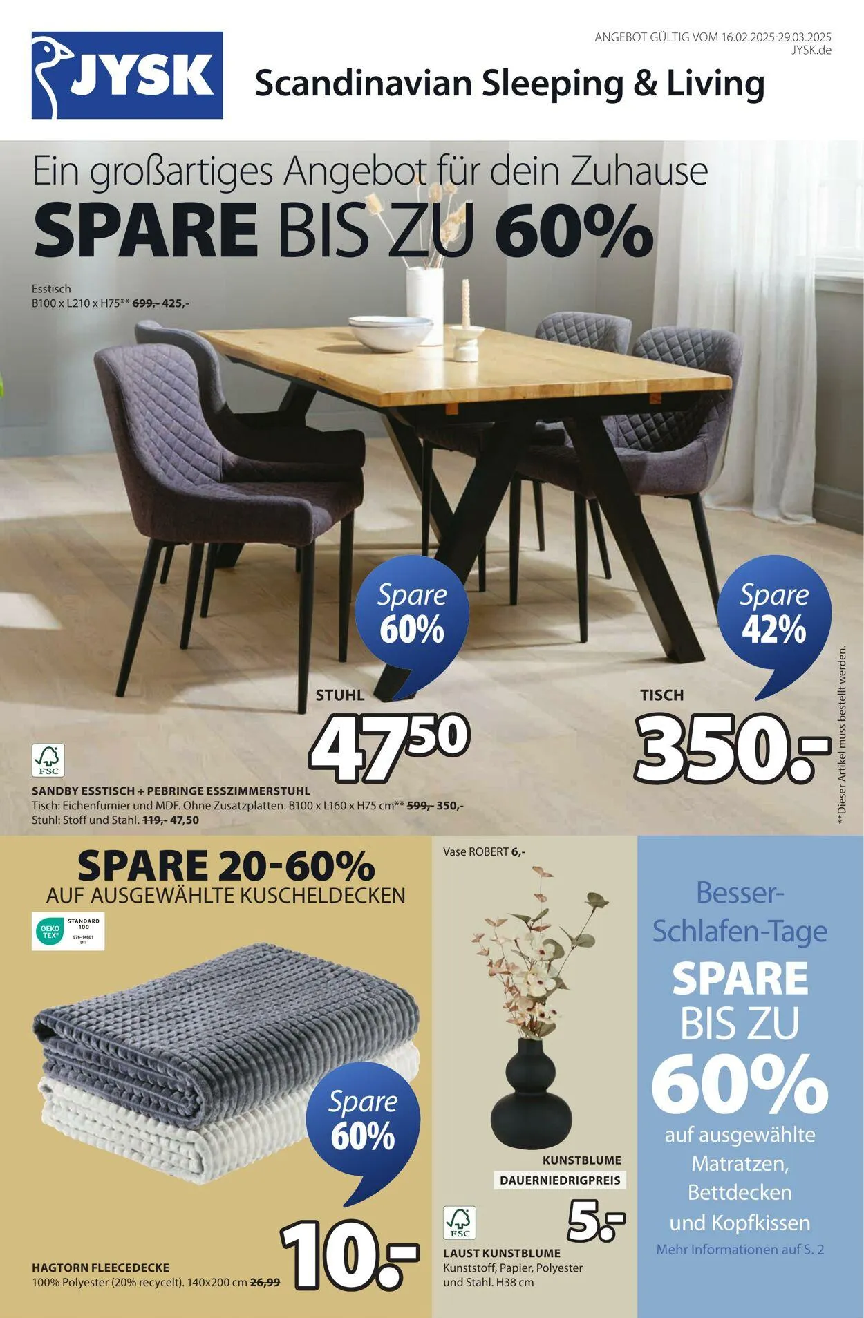 JYSK von 21. Februar bis 29. März 2025 - Prospekt seite 2