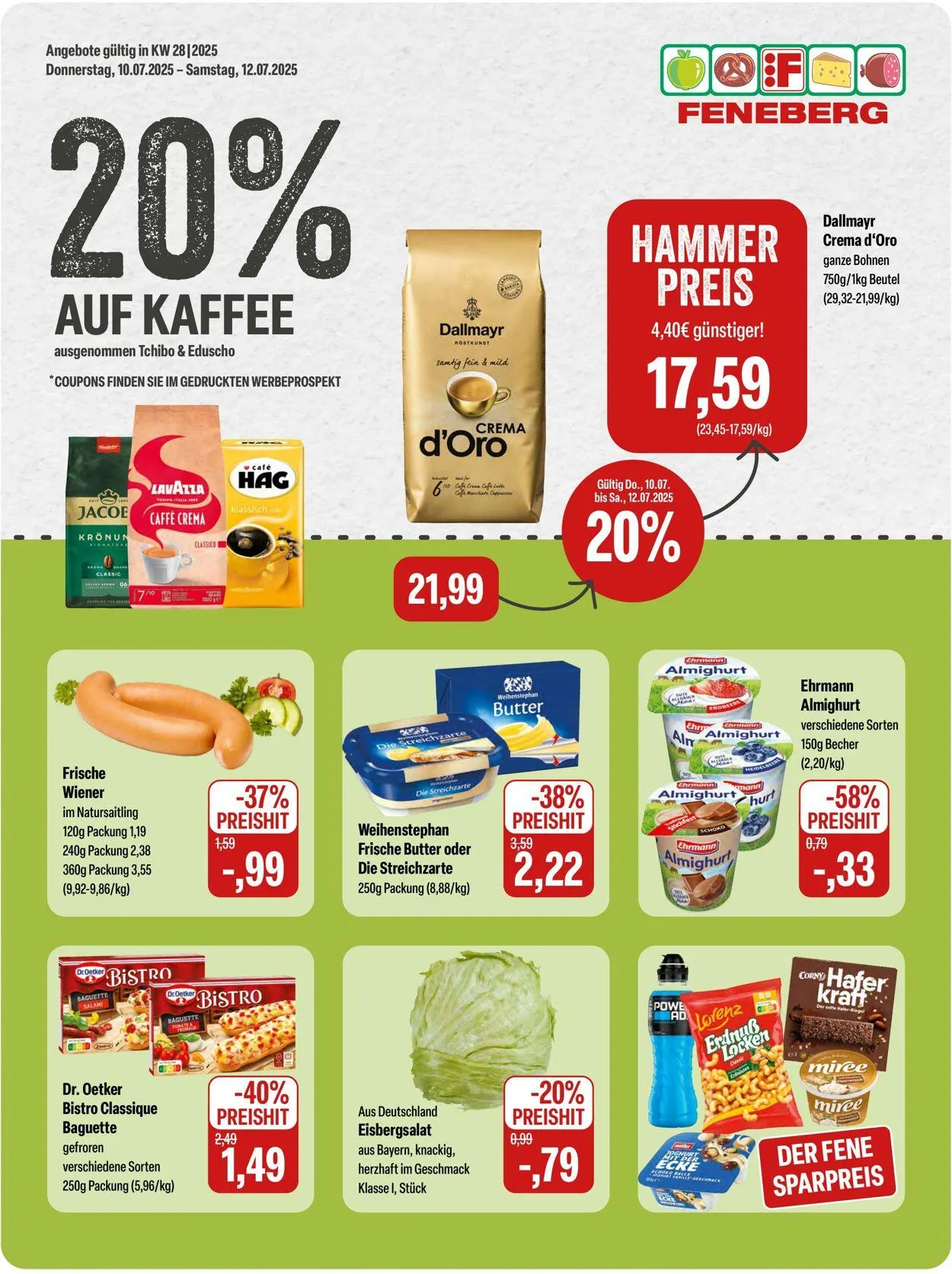 Feneberg Aktueller Prospekt von 7. Juli bis 13. Juli 2025 - Prospekt seite 1