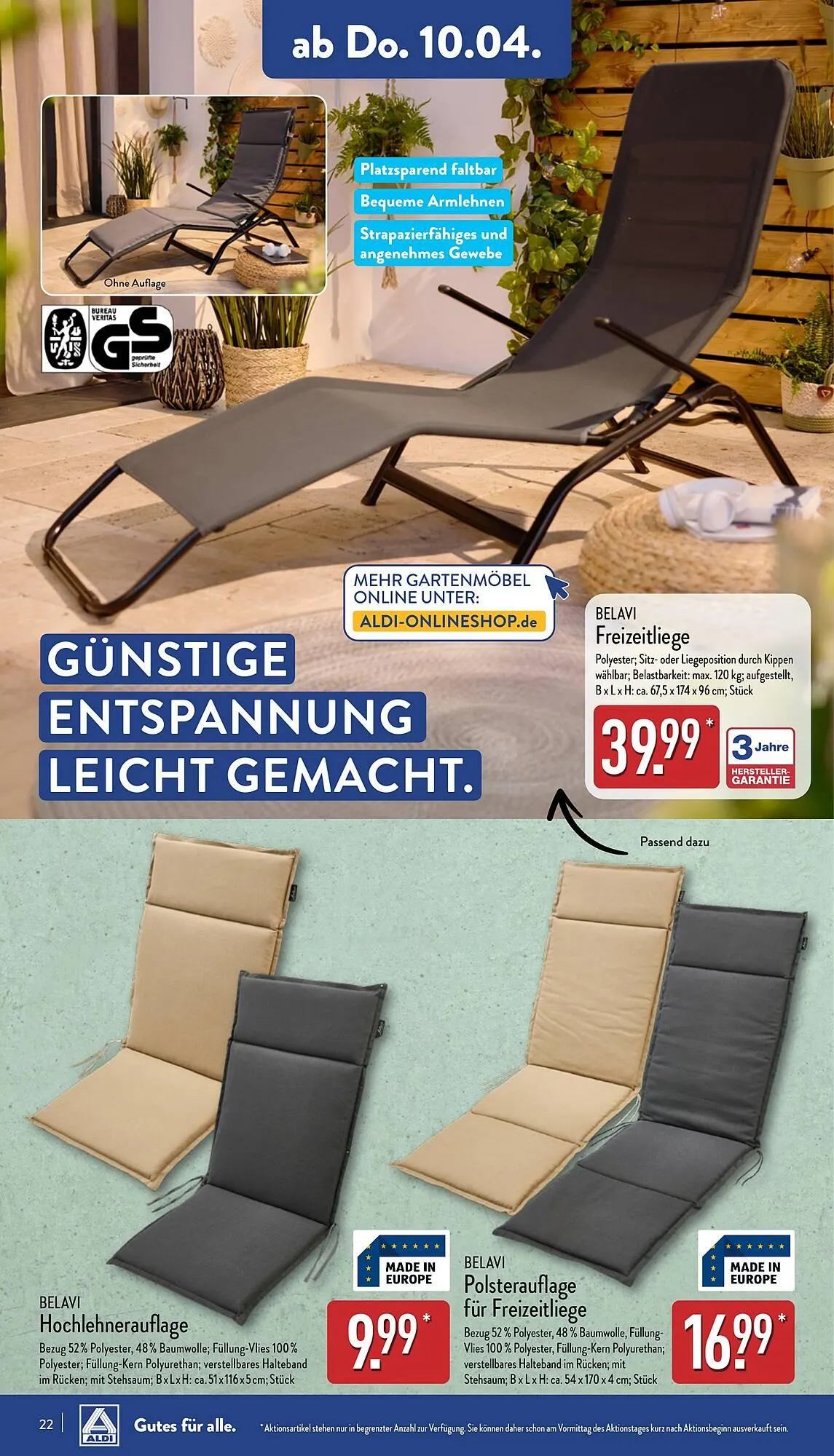 Aldi Nord Prospekt von 7. April bis 12. April 2025 - Prospekt seite 22