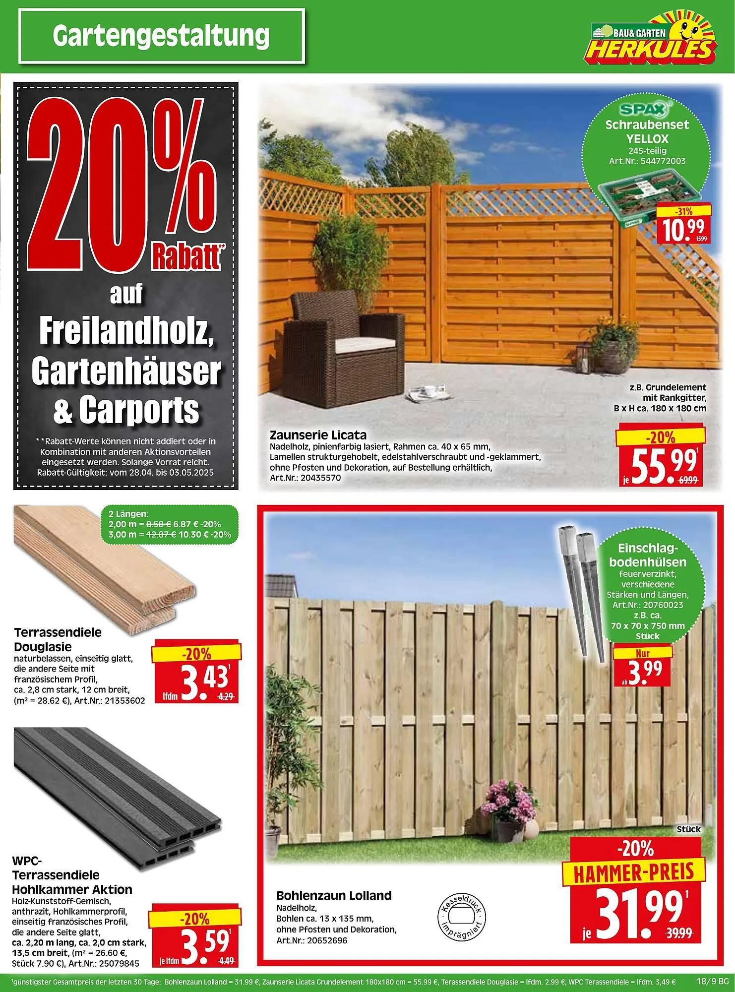 Herkules Baumarkt Prospekt von 28. April bis 3. Mai 2025 - Prospekt seite 11