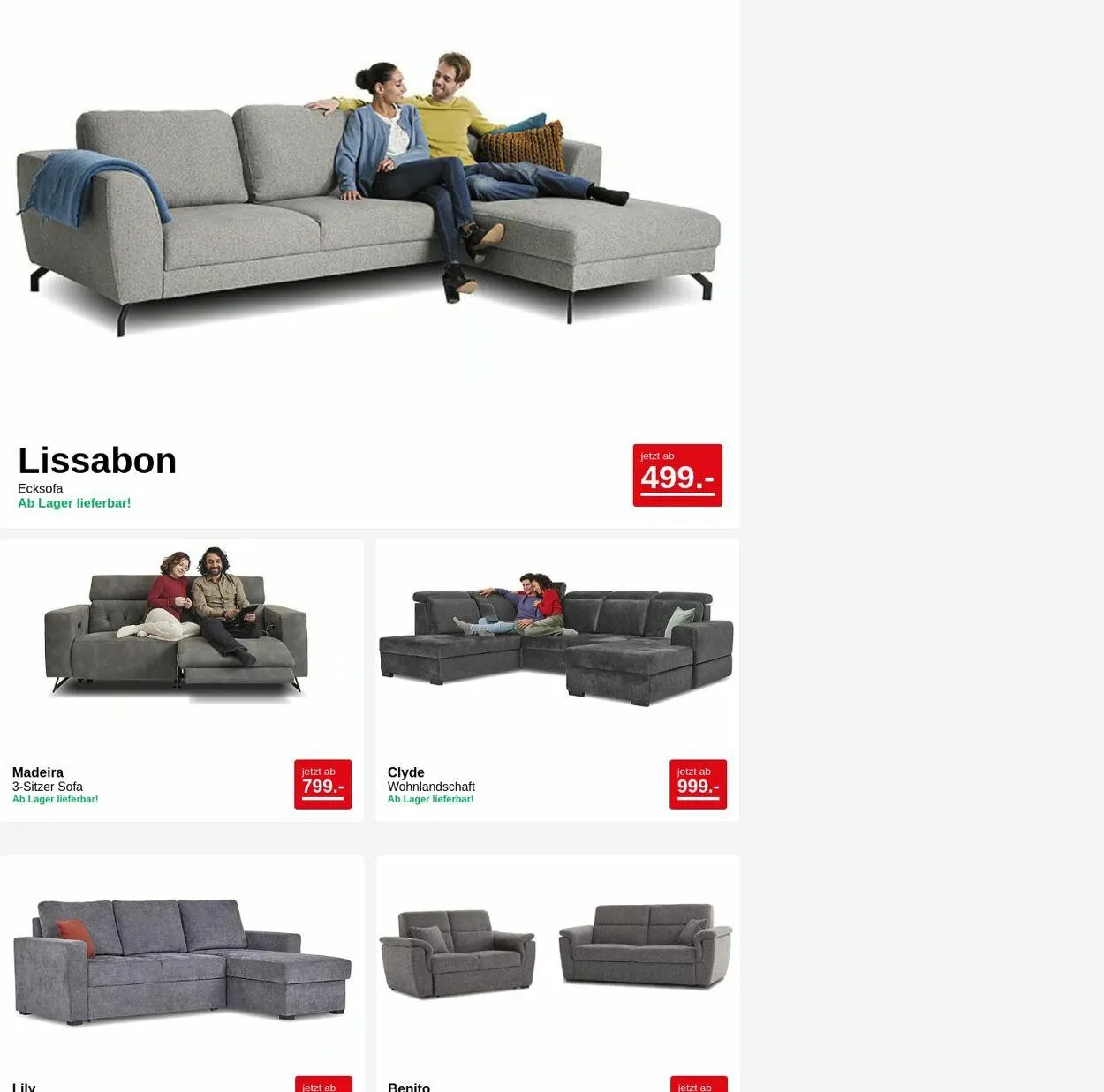 Seats and Sofas Aktueller Prospekt - 1