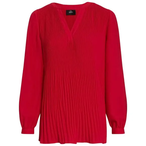Damen Plissee-Bluse