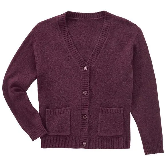 Mädchen Feinstrickjacke unifarben
