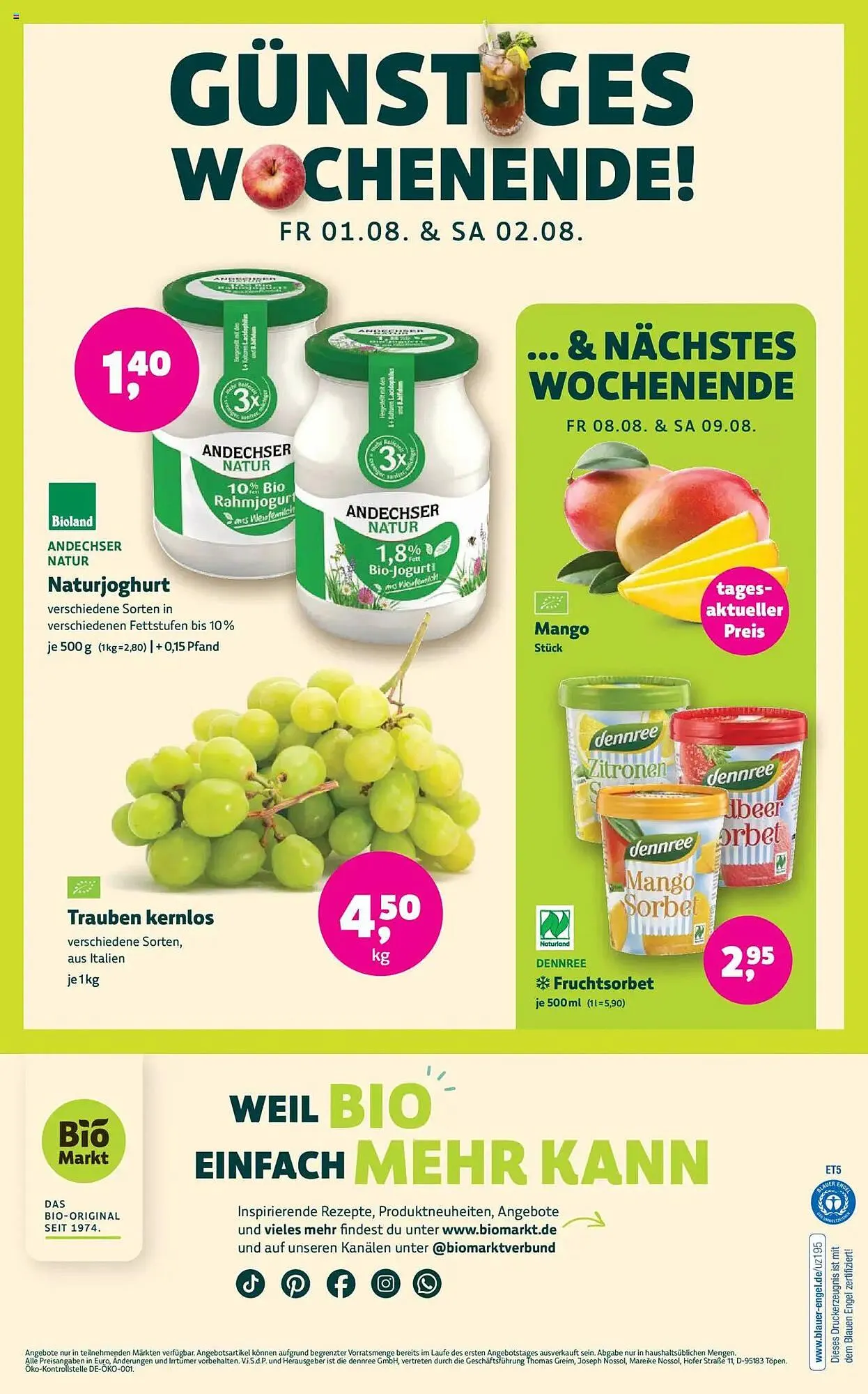 Biomarkt Prospekt von 30. Juli bis 12. August 2025 - Prospekt seite 12