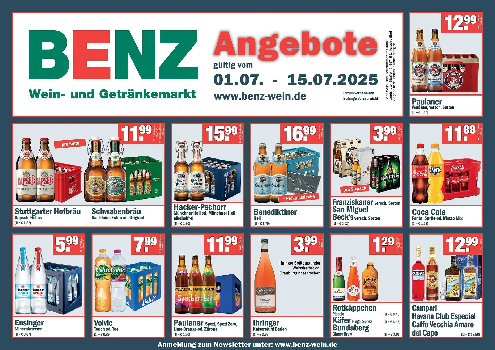 Benz Getränke Prospekt - 1