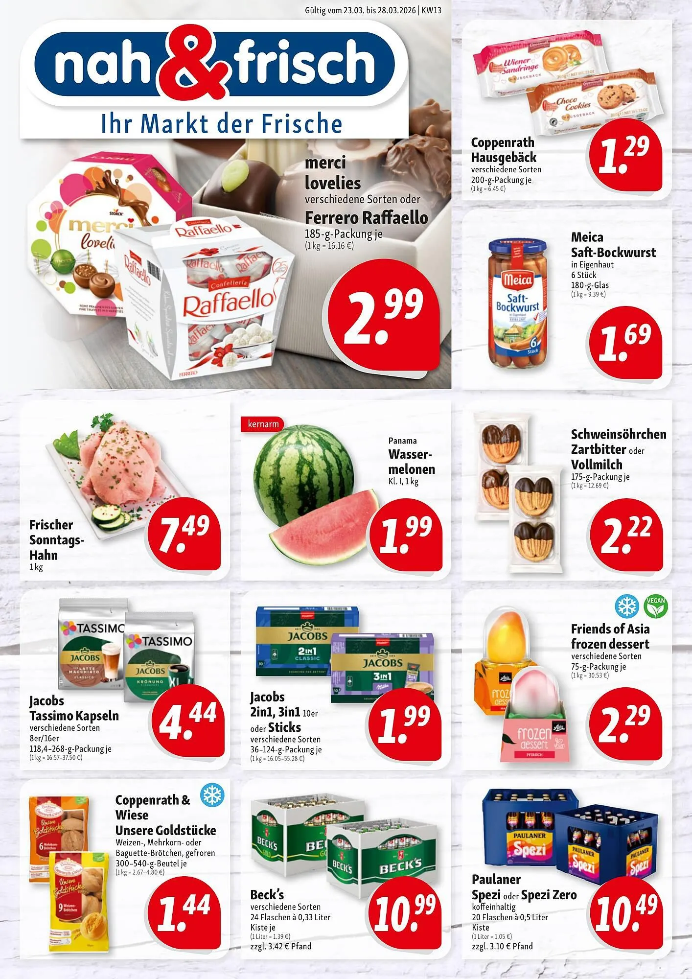 Nah & Frisch Prospekt von 23. März bis 28. März 2026 - Prospekt seite 1