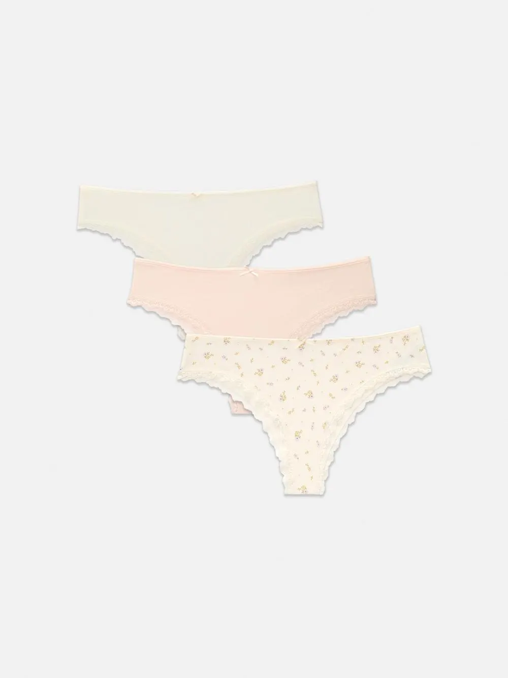 Gemusterte Brazil-Slips, 3er-Pack