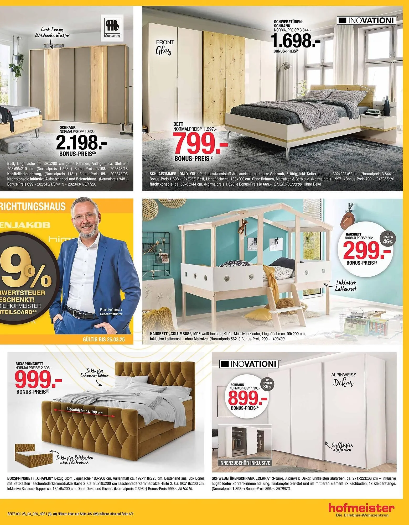 Hofmeister Prospekt von 5. März bis 25. März 2025 - Prospekt seite 9