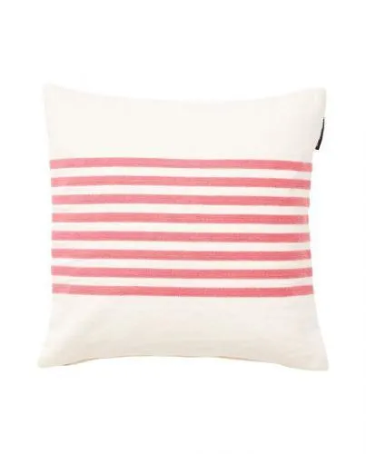 Lexington Embroidery Striped Linen/Cotton Kissenhülle