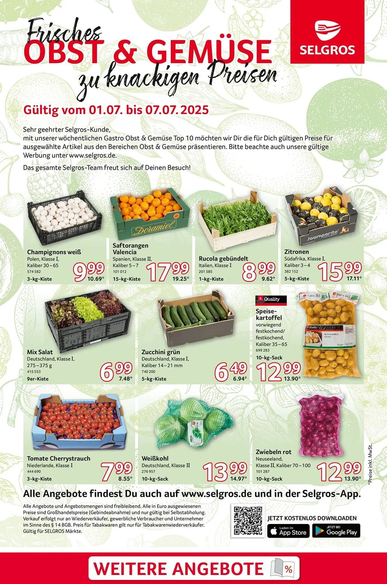 Selgros Prospekt von 1. Juli bis 7. Juli 2025 - Prospekt seite 1