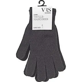VRS dame 2-pak tryllehandsker str. onesize - sort/sort