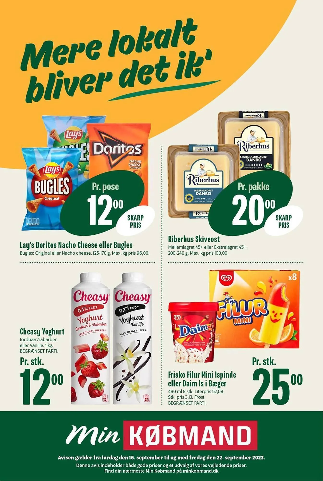 Min Købmand tilbudsavis Gyldig indtil 16. september - 22. september 2023 - tilbudsavis side 1