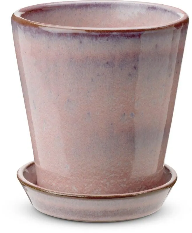 Knabstrup Keramik dyrkningspotte rosa 11 cm