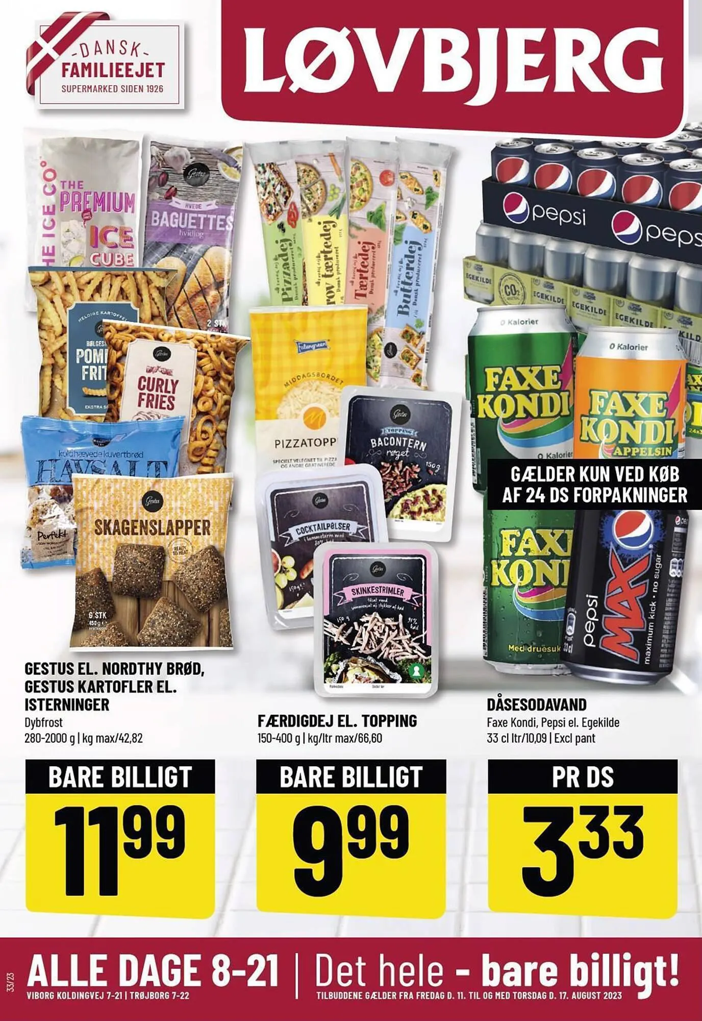 Løvbjerg tilbudsavis Gyldig indtil 11. august - 17. august 2023 - tilbudsavis side 1