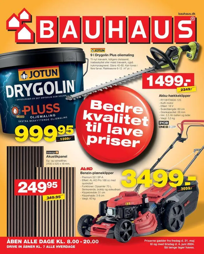 Bauhaus Tilbudsavis Gyldig indtil 31. maj - 14. juni 2024 - tilbudsavis side 1