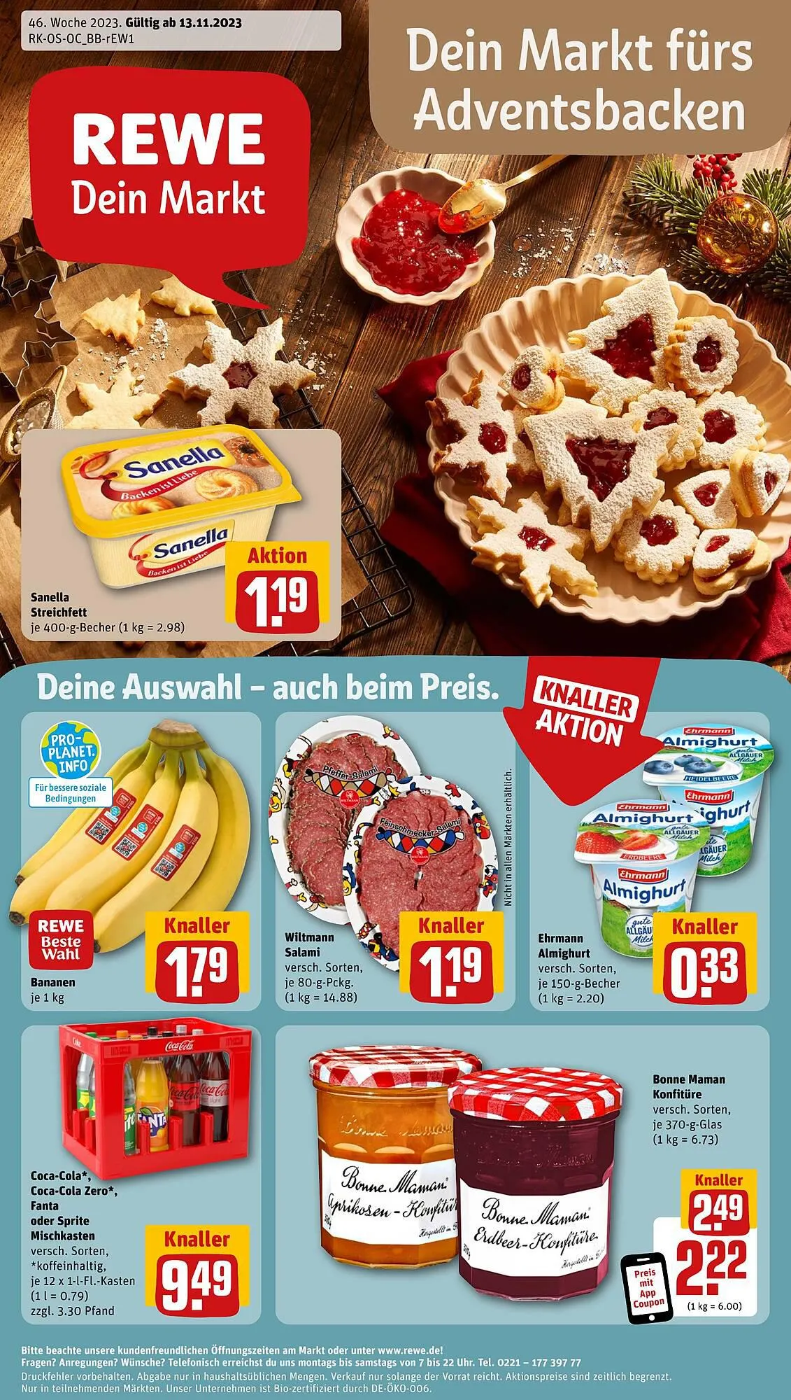 REWE tilbudsavis Gyldig indtil 13. november - 18. november 2023 - tilbudsavis side 1