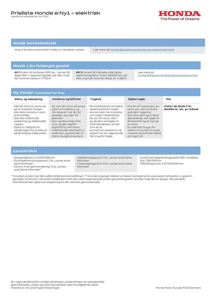 Honda Prisliste e:Ny1 Gyldig indtil 26. september - 26. september 2025 - tilbudsavis side 3