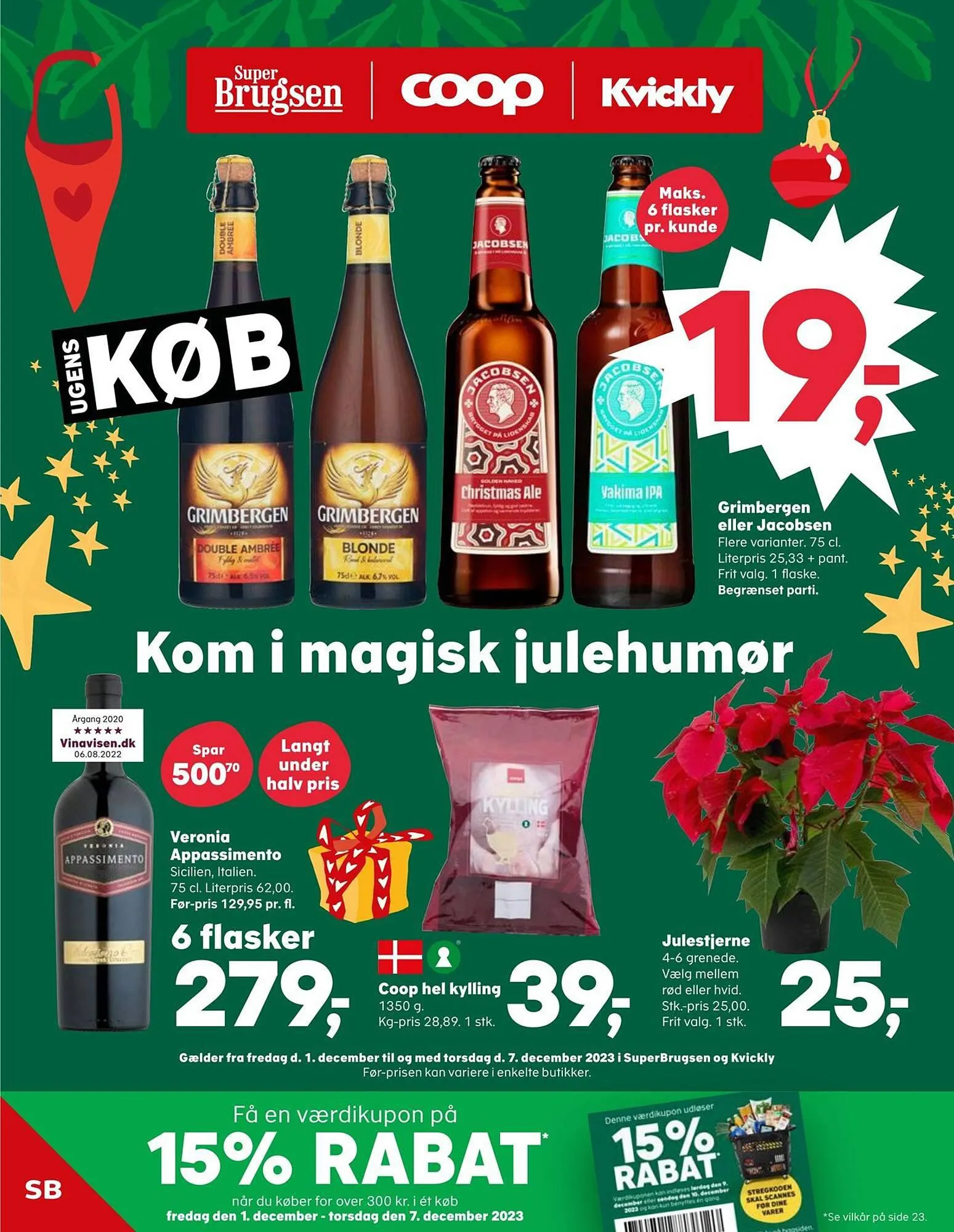 SuperBrugsen tilbudsavis Gyldig indtil 30. november - 7. december 2023 - tilbudsavis side 1